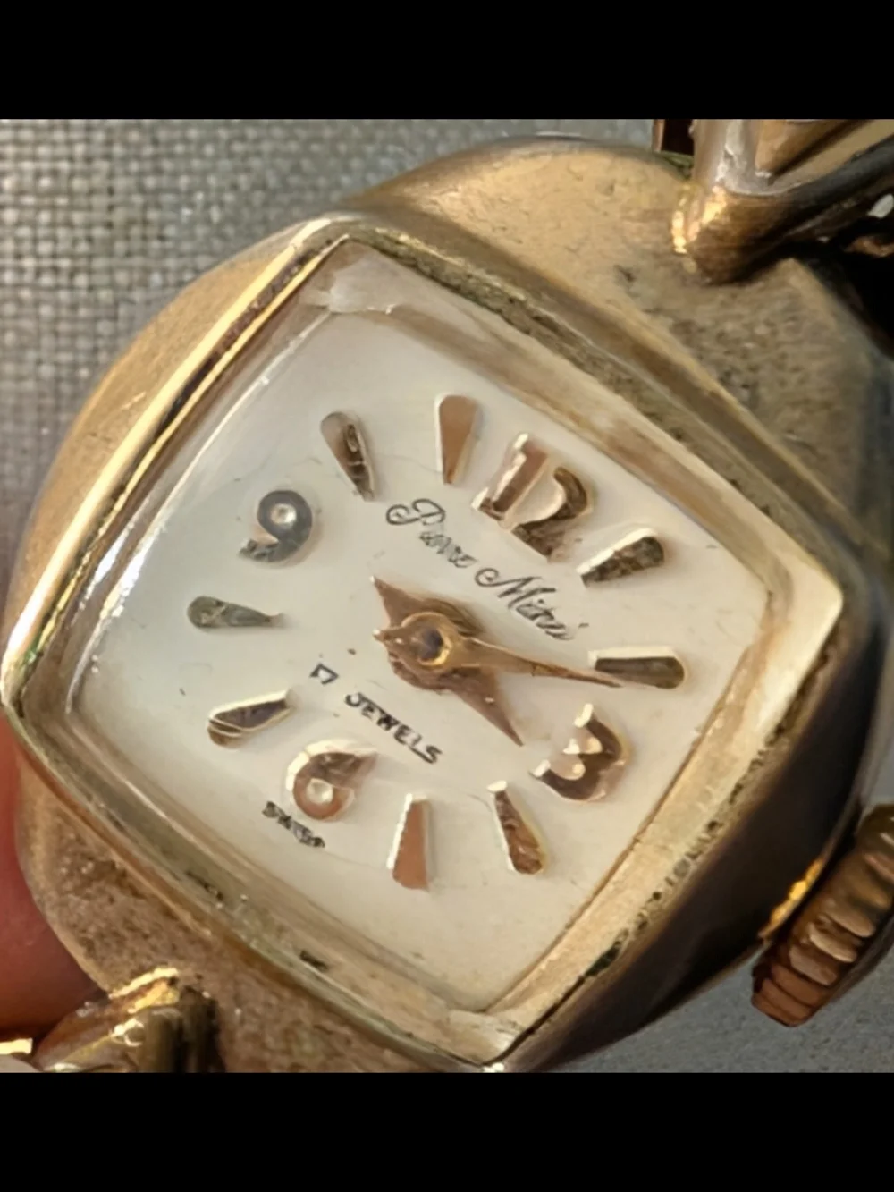 Working Petite Dainty Gold-Tone Women’s Vintage Pierre Michel Watch